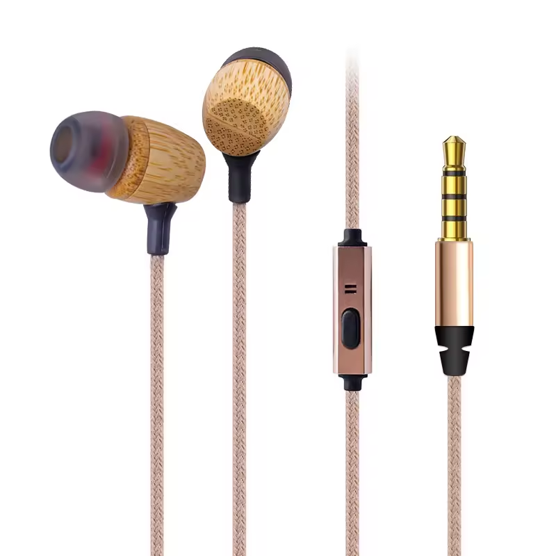 Unique Wood Earbuds Earphone