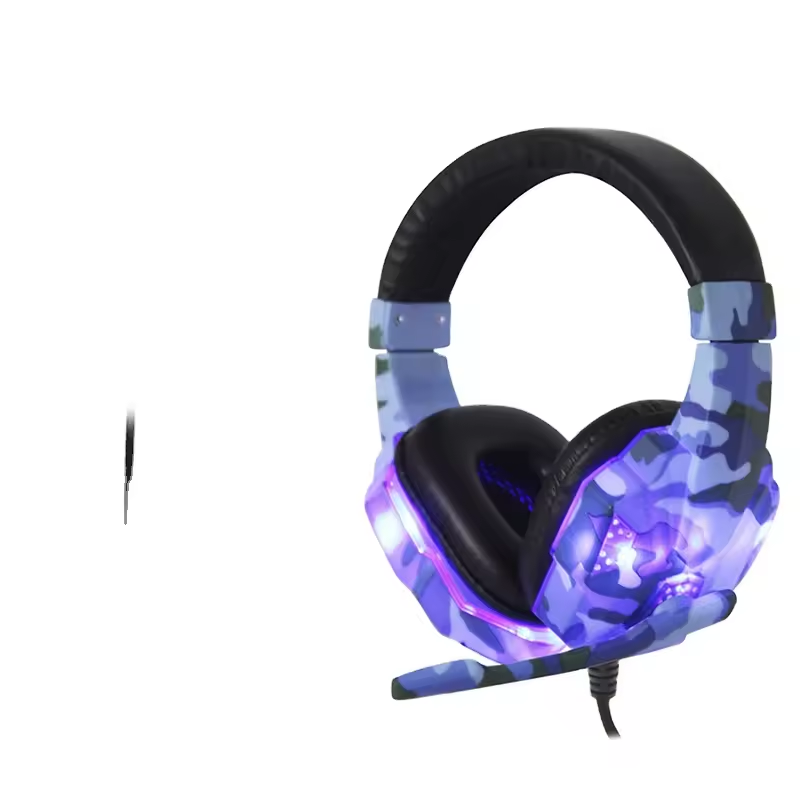Purple All-inclusive Gaming Headphones with Clear Sound Quality