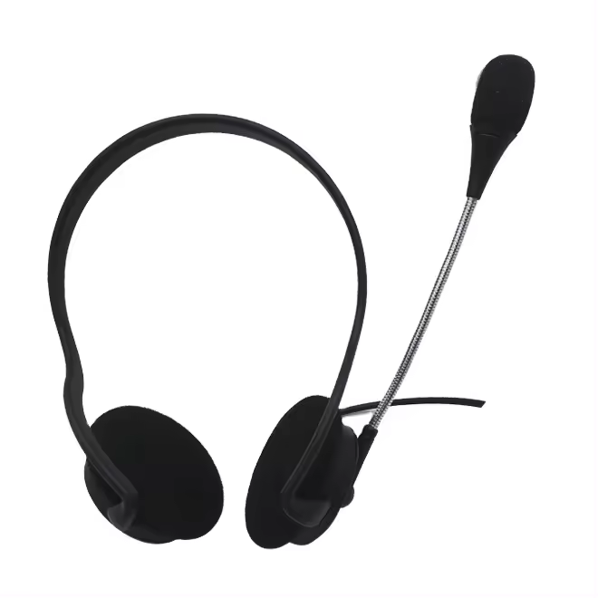 Lightweight phone headset with microphone