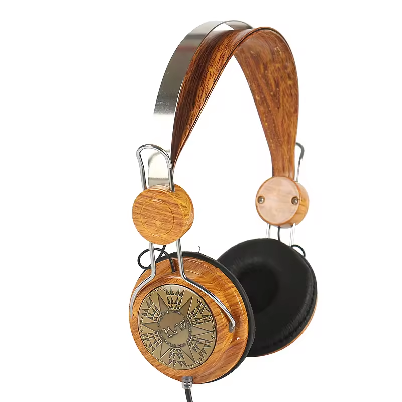 New studio wooden headphone